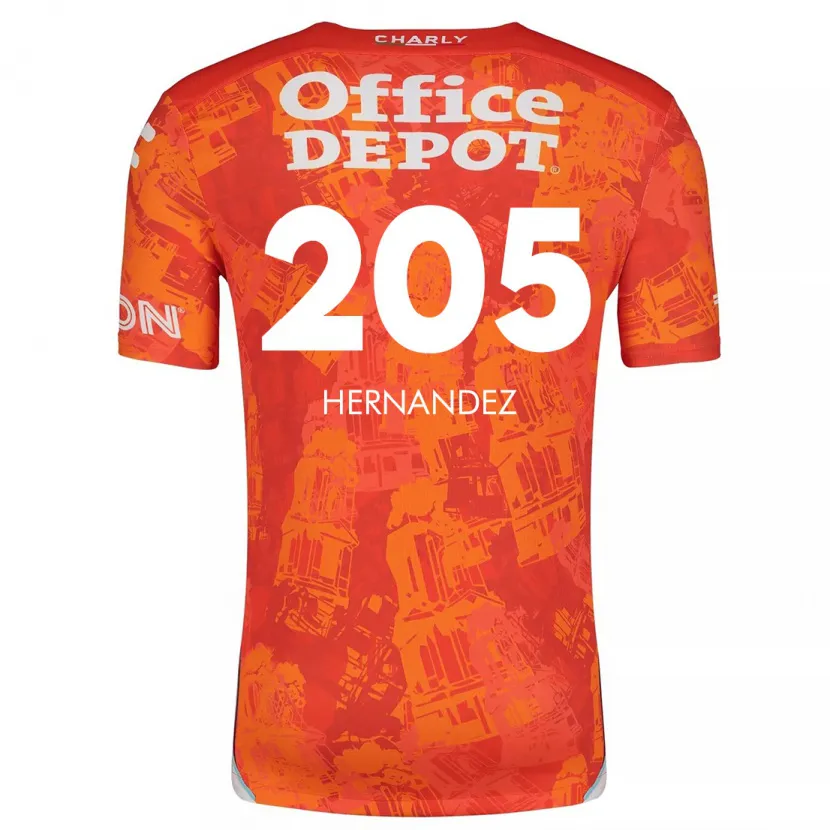 Danxen Mænd Sergio Hernández #205 Orange Hvid Udebane Spillertrøjer 2024/25 Trøje T-Shirt