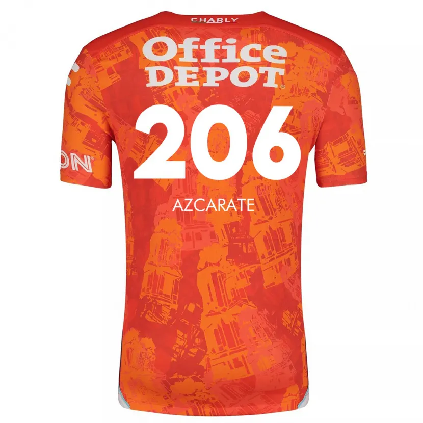 Danxen Mænd Yerar Azcárate #206 Orange Hvid Udebane Spillertrøjer 2024/25 Trøje T-Shirt