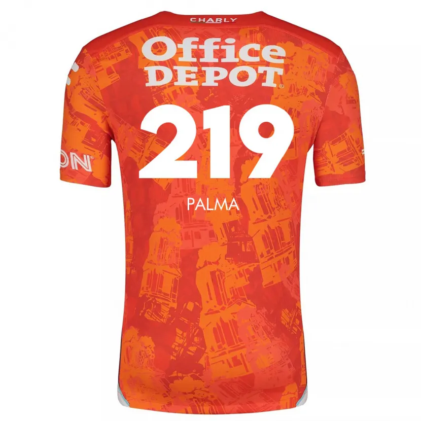 Danxen Mænd Pablo Palma #219 Orange Hvid Udebane Spillertrøjer 2024/25 Trøje T-Shirt