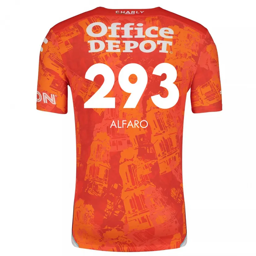 Danxen Mænd Cristóbal Alfaro #293 Orange Hvid Udebane Spillertrøjer 2024/25 Trøje T-Shirt
