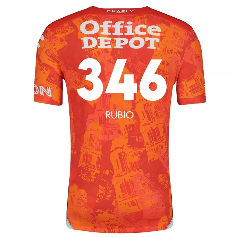 Danxen Mænd Mateo Rubio #346 Orange Hvid Udebane Spillertrøjer 2024/25 Trøje T-Shirt