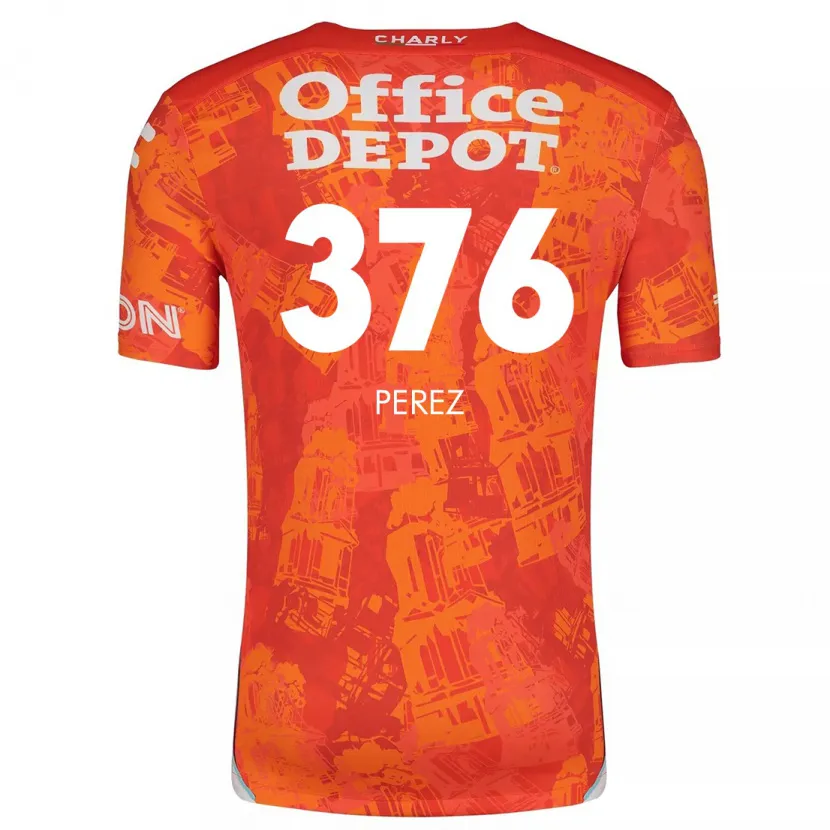 Danxen Mænd Abraham Pérez #376 Orange Hvid Udebane Spillertrøjer 2024/25 Trøje T-Shirt