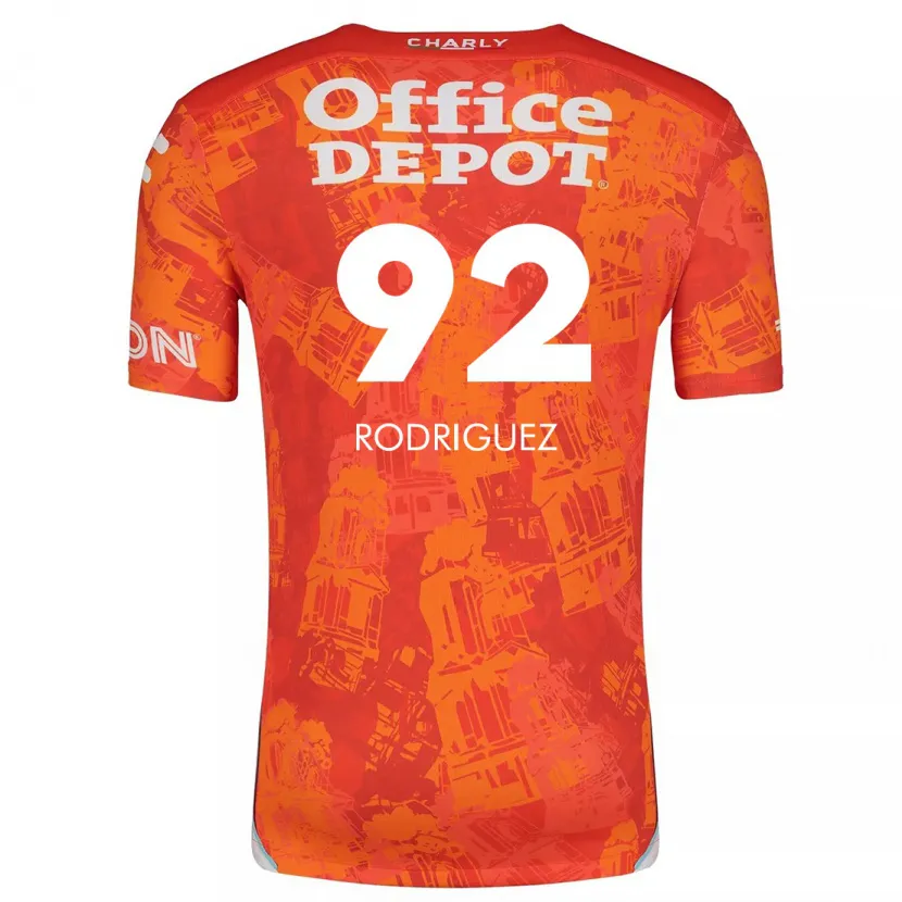Danxen Mænd Sergio Rodríguez #92 Orange Hvid Udebane Spillertrøjer 2024/25 Trøje T-Shirt