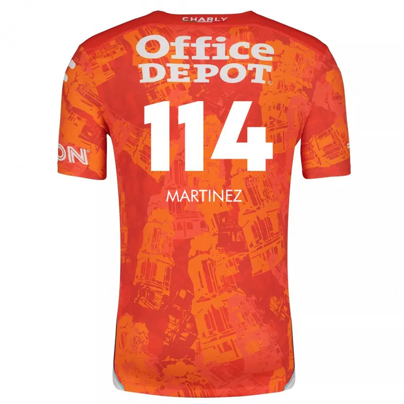 Danxen Mænd Jesús Martínez #114 Orange Hvid Udebane Spillertrøjer 2024/25 Trøje T-Shirt