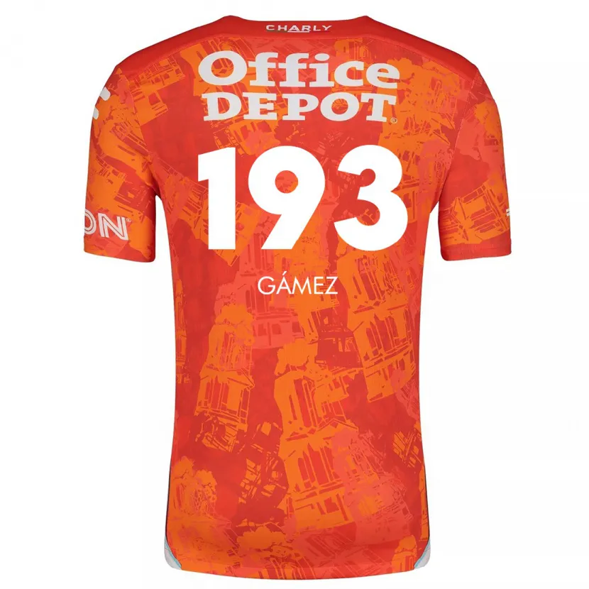 Danxen Mænd Juan Gámez #193 Orange Hvid Udebane Spillertrøjer 2024/25 Trøje T-Shirt