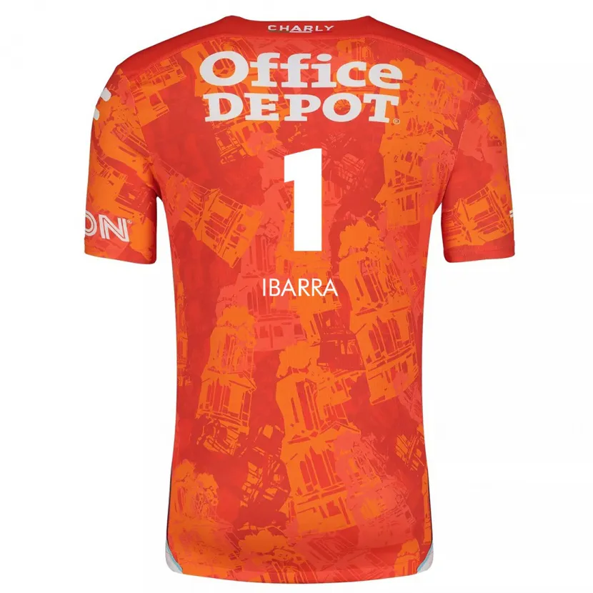 Danxen Mænd Fabiola Ibarra #1 Orange Hvid Udebane Spillertrøjer 2024/25 Trøje T-Shirt