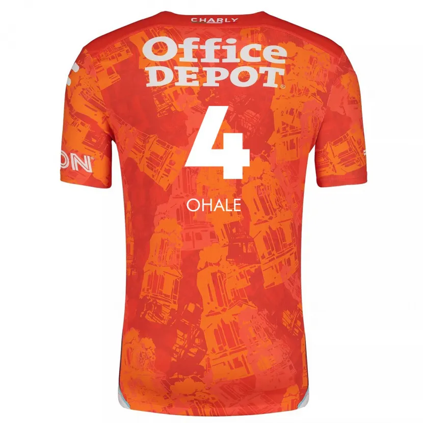 Danxen Mænd Osinachi Ohale #4 Orange Hvid Udebane Spillertrøjer 2024/25 Trøje T-Shirt