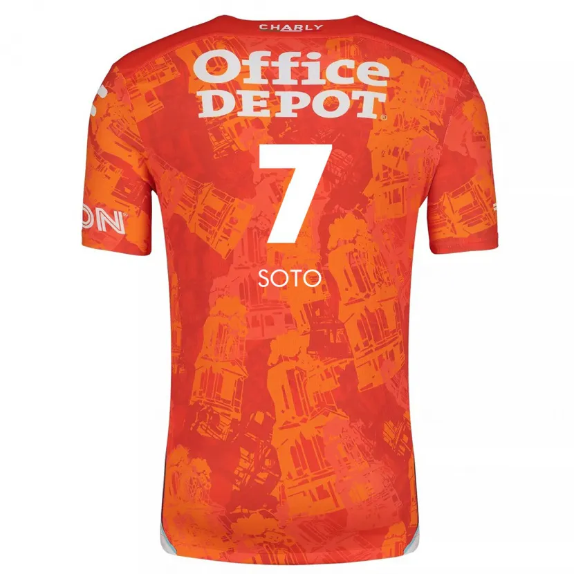 Danxen Mænd Alice Soto #7 Orange Hvid Udebane Spillertrøjer 2024/25 Trøje T-Shirt