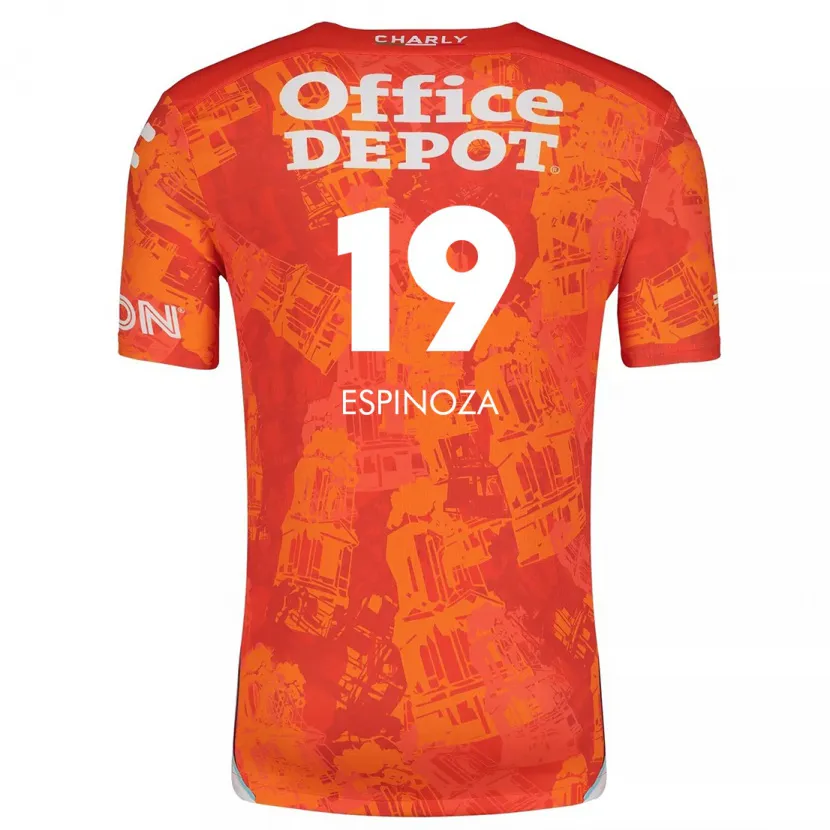 Danxen Mænd Giselle Espinoza #19 Orange Hvid Udebane Spillertrøjer 2024/25 Trøje T-Shirt