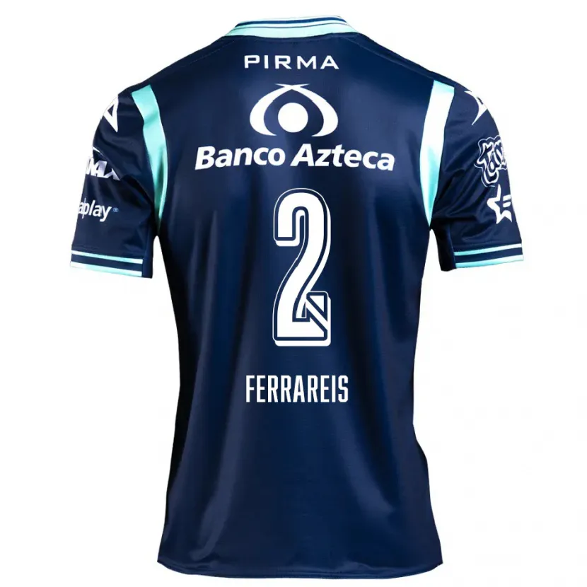 Danxen Mænd Gustavo Ferrareis #2 Marine Blå Udebane Spillertrøjer 2024/25 Trøje T-Shirt