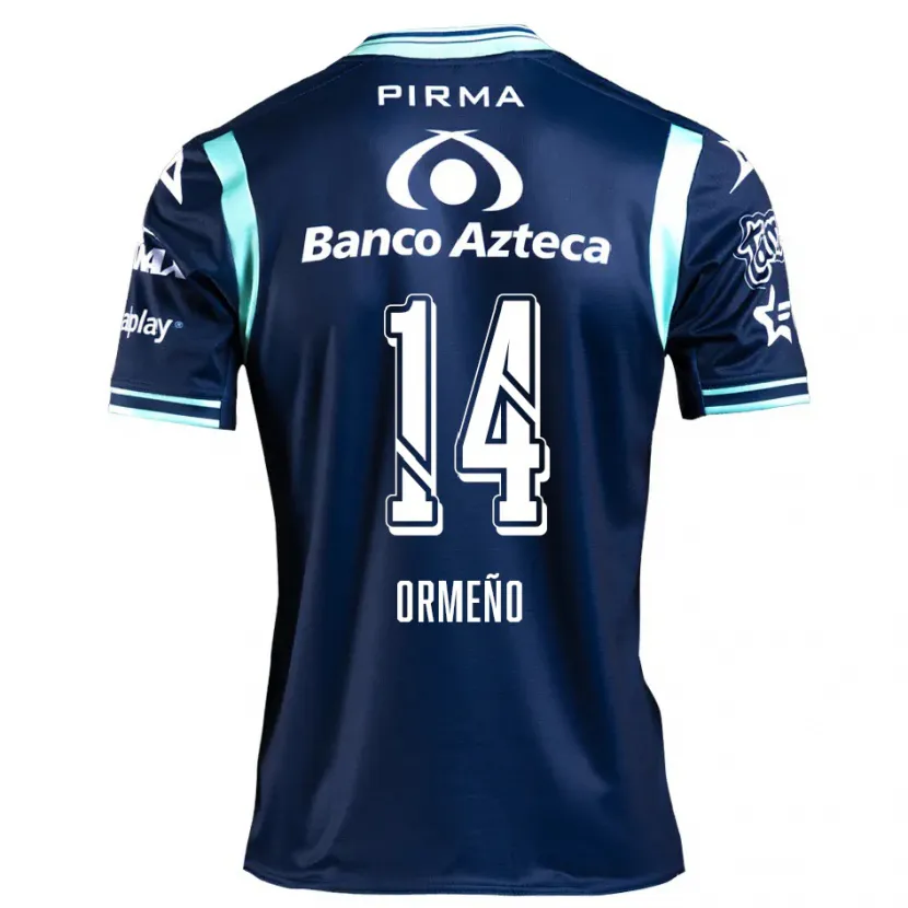 Danxen Mænd Santiago Ormeño #14 Marine Blå Udebane Spillertrøjer 2024/25 Trøje T-Shirt