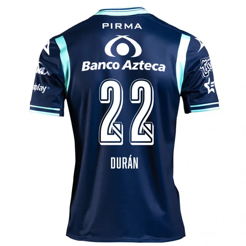 Danxen Mænd Rafael Durán #22 Marine Blå Udebane Spillertrøjer 2024/25 Trøje T-Shirt
