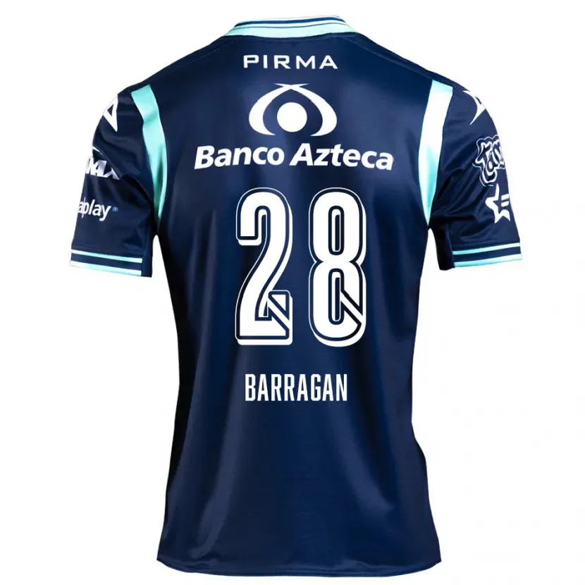 Danxen Mænd Martín Barragán #28 Marine Blå Udebane Spillertrøjer 2024/25 Trøje T-Shirt