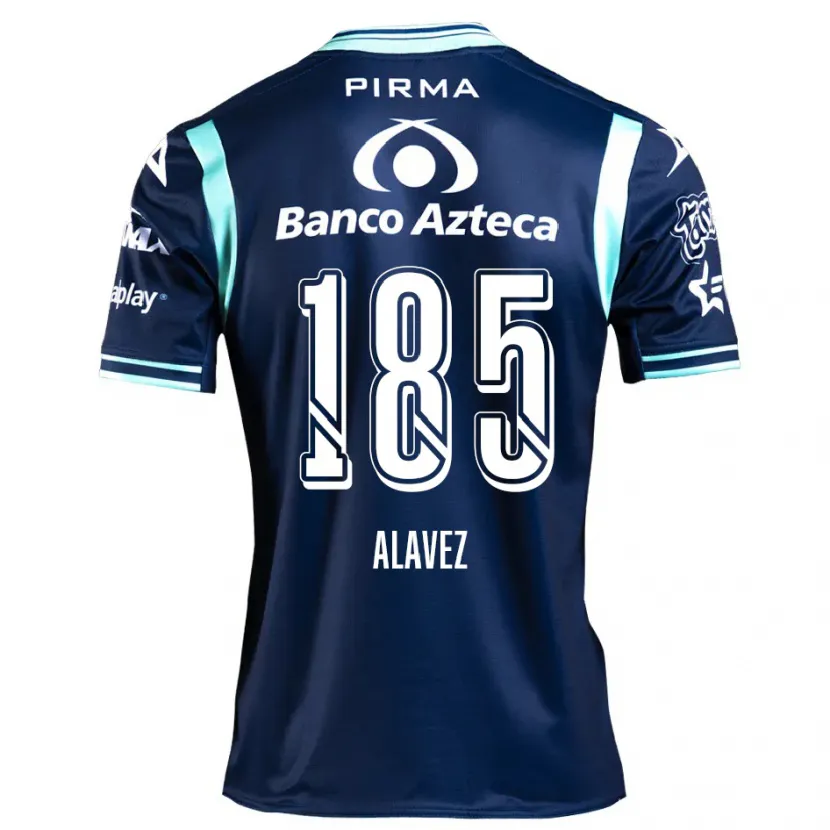 Danxen Mænd Brian Alavez #185 Marine Blå Udebane Spillertrøjer 2024/25 Trøje T-Shirt