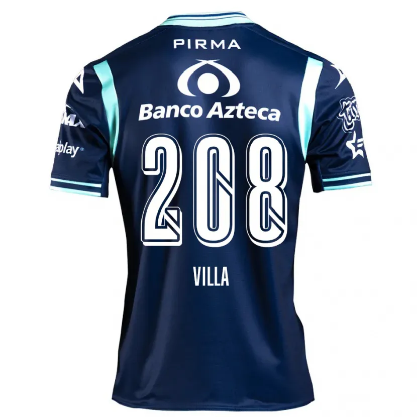 Danxen Mænd Patrick Villa #208 Marine Blå Udebane Spillertrøjer 2024/25 Trøje T-Shirt