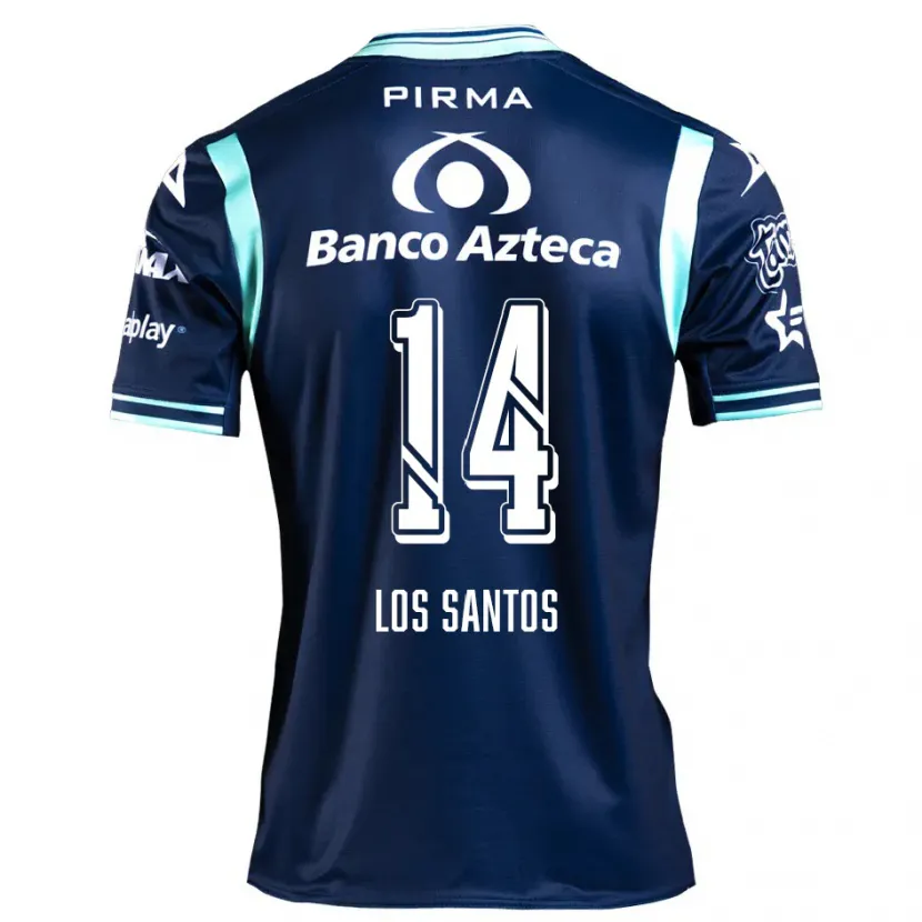 Danxen Mænd Lucas De Los Santos #14 Marine Blå Udebane Spillertrøjer 2024/25 Trøje T-Shirt