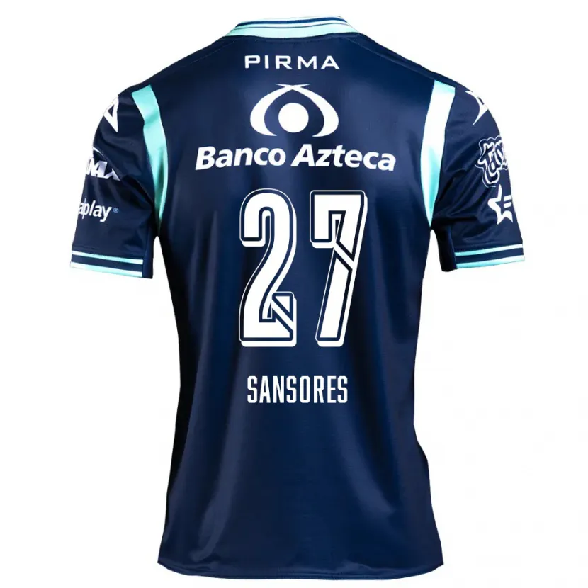 Danxen Mænd Miguel Sansores #27 Marine Blå Udebane Spillertrøjer 2024/25 Trøje T-Shirt