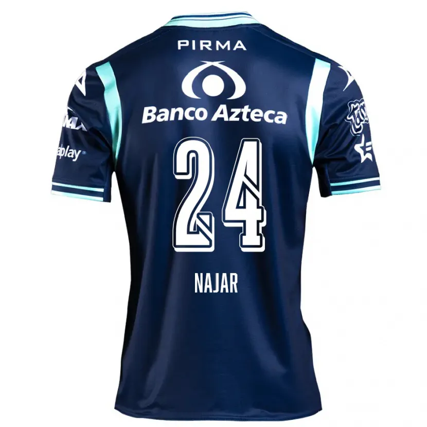 Danxen Mænd Ivonne Najar #24 Marine Blå Udebane Spillertrøjer 2024/25 Trøje T-Shirt