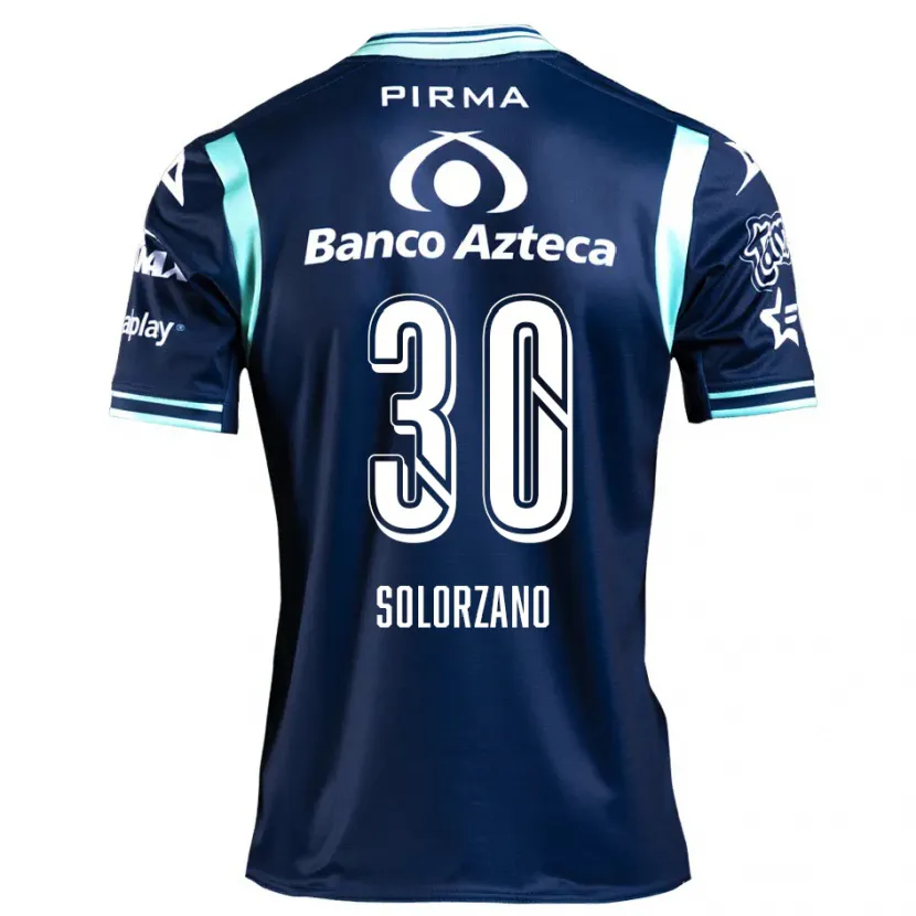 Danxen Mænd Aisha Solórzano #30 Marine Blå Udebane Spillertrøjer 2024/25 Trøje T-Shirt