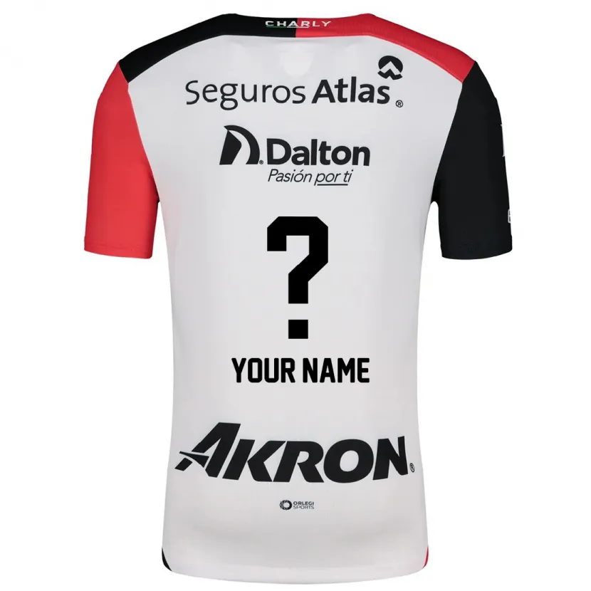 Danxen Mænd Dit Navn #0 Hvid Rød Sort Udebane Spillertrøjer 2024/25 Trøje T-Shirt