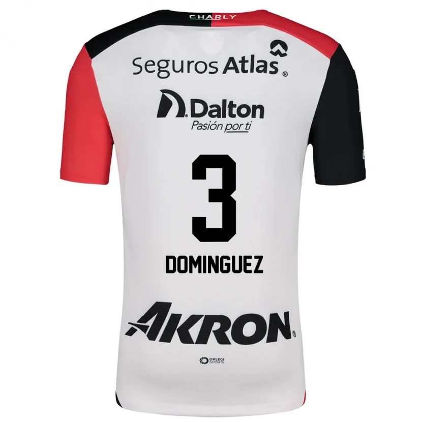 Danxen Mænd Idekel Domínguez #3 Hvid Rød Sort Udebane Spillertrøjer 2024/25 Trøje T-Shirt