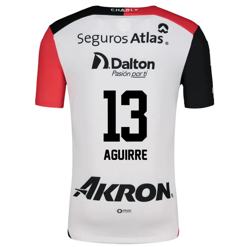 Danxen Mænd Gaddi Aguirre #13 Hvid Rød Sort Udebane Spillertrøjer 2024/25 Trøje T-Shirt