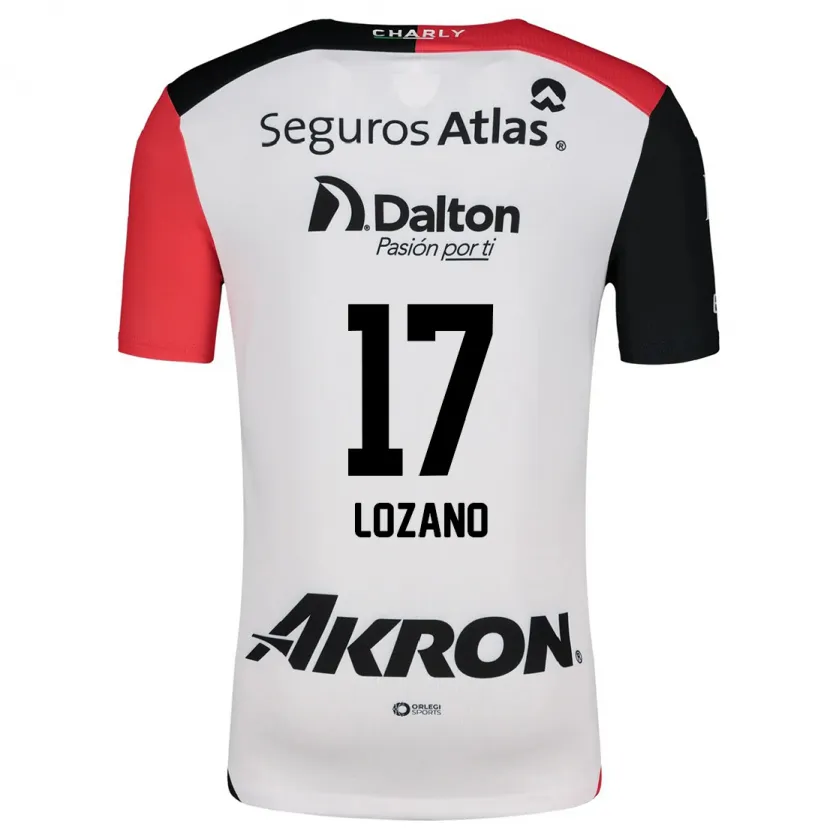 Danxen Mænd José Lozano #17 Hvid Rød Sort Udebane Spillertrøjer 2024/25 Trøje T-Shirt