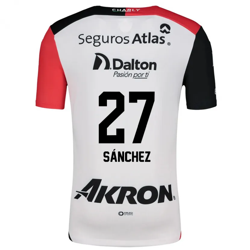 Danxen Mænd Antonio Sánchez #27 Hvid Rød Sort Udebane Spillertrøjer 2024/25 Trøje T-Shirt