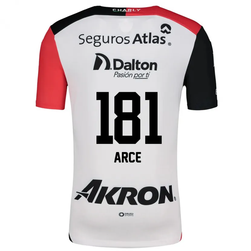 Danxen Mænd Edson Arce #181 Hvid Rød Sort Udebane Spillertrøjer 2024/25 Trøje T-Shirt