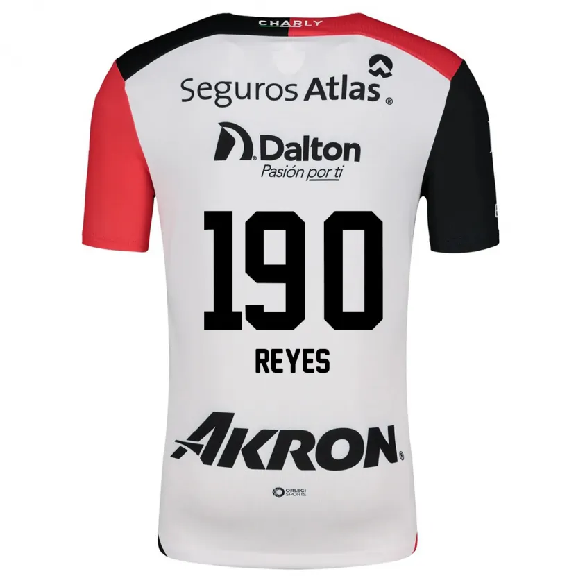 Danxen Mænd Óscar Reyes #190 Hvid Rød Sort Udebane Spillertrøjer 2024/25 Trøje T-Shirt