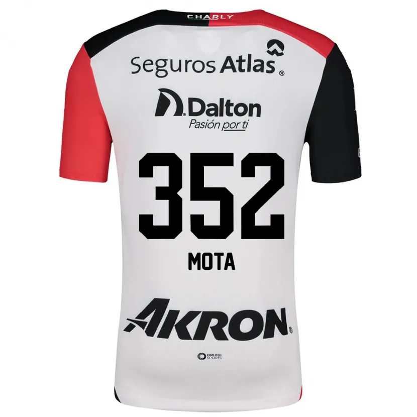 Danxen Mænd Noé Mota #352 Hvid Rød Sort Udebane Spillertrøjer 2024/25 Trøje T-Shirt