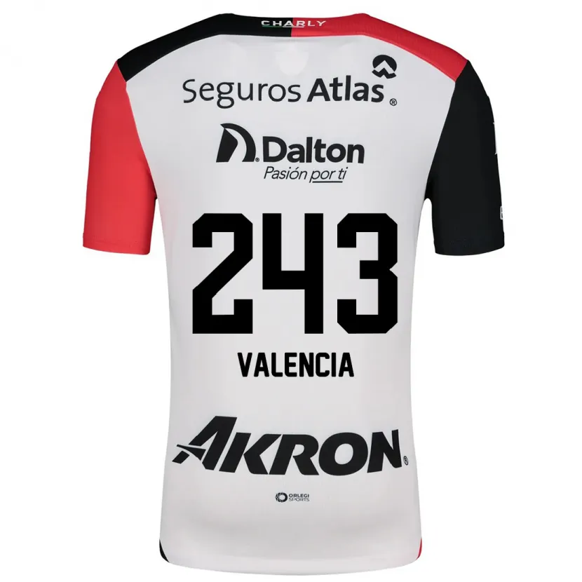 Danxen Mænd Luis Valencia #243 Hvid Rød Sort Udebane Spillertrøjer 2024/25 Trøje T-Shirt