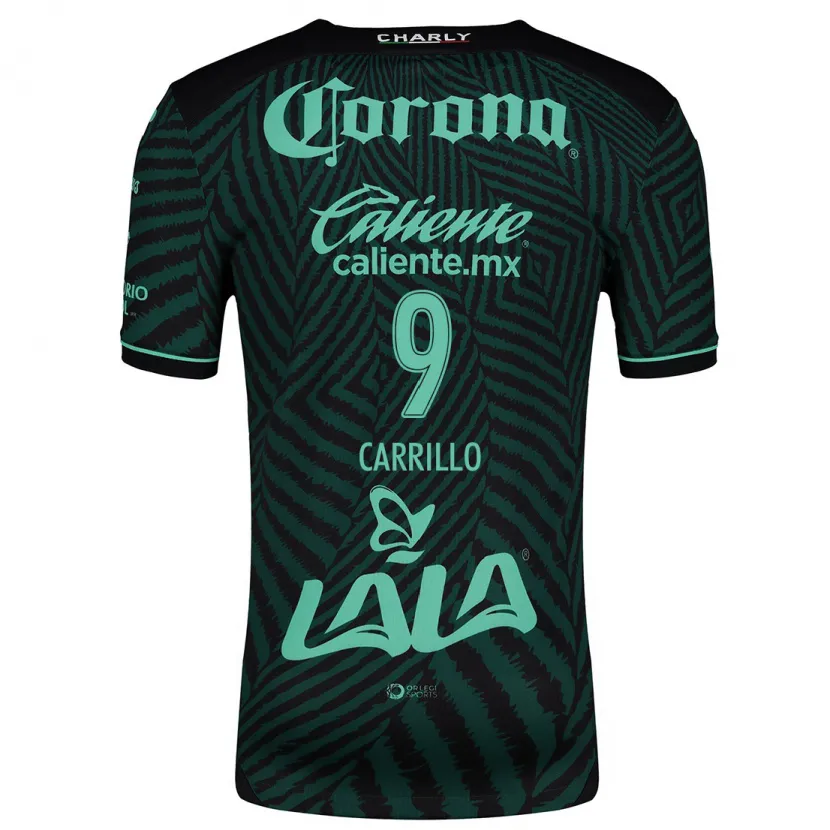 Danxen Mænd Jordán Carrillo #9 Sort Grøn Udebane Spillertrøjer 2024/25 Trøje T-Shirt