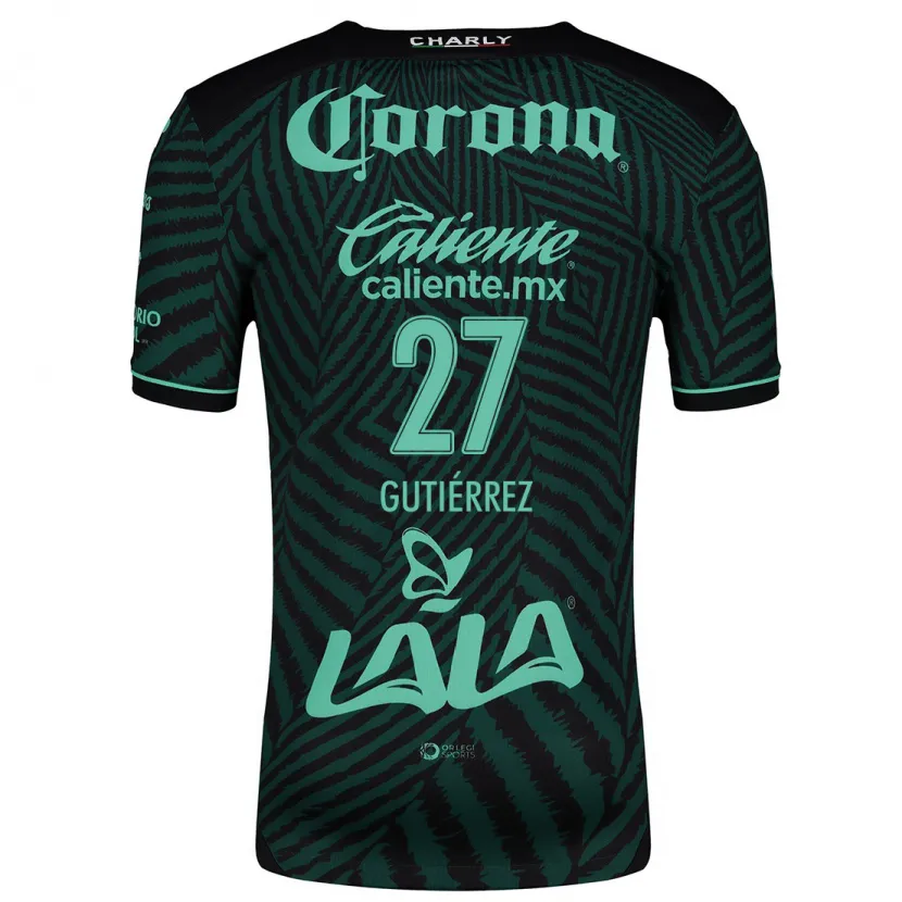 Danxen Mænd Luis Gutiérrez #27 Sort Grøn Udebane Spillertrøjer 2024/25 Trøje T-Shirt
