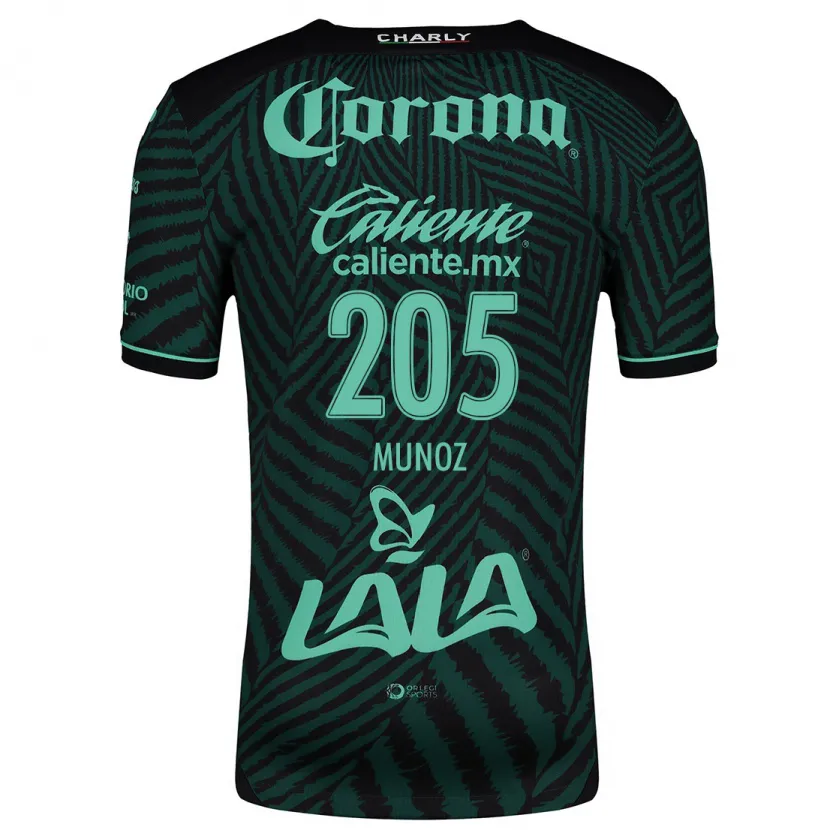 Danxen Mænd Guillermo Muñoz #205 Sort Grøn Udebane Spillertrøjer 2024/25 Trøje T-Shirt