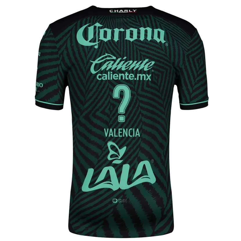 Danxen Mænd Álex Valencia #0 Sort Grøn Udebane Spillertrøjer 2024/25 Trøje T-Shirt