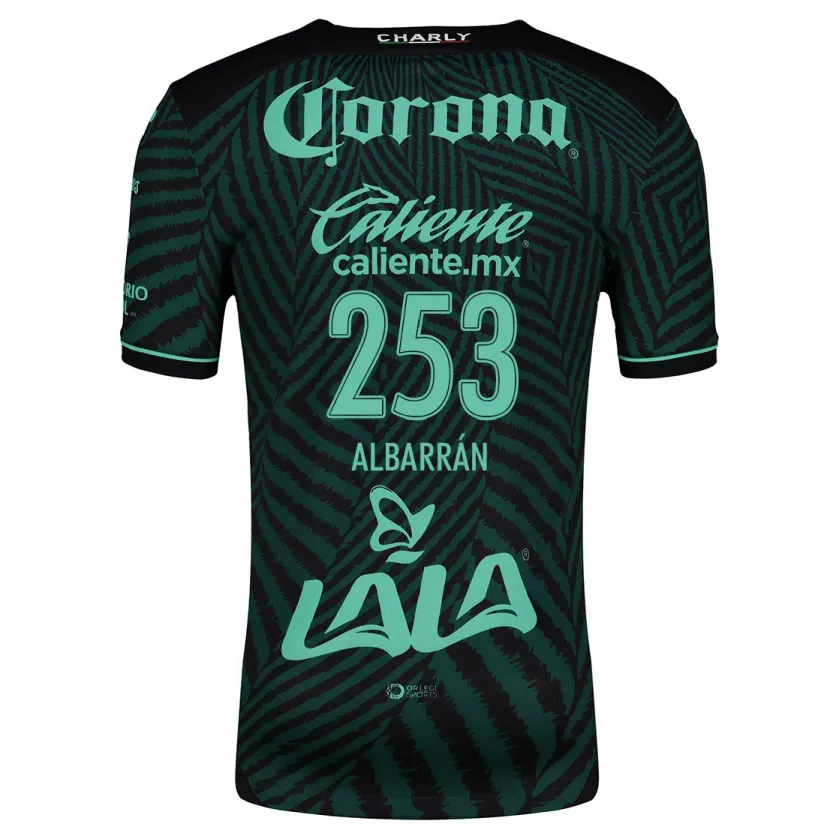 Danxen Mænd Rodrigo Albarrán #253 Sort Grøn Udebane Spillertrøjer 2024/25 Trøje T-Shirt