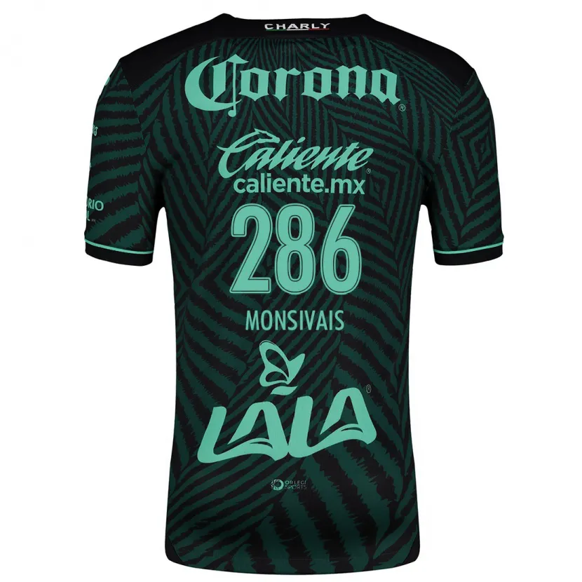 Danxen Mænd Giovani Monsivais #286 Sort Grøn Udebane Spillertrøjer 2024/25 Trøje T-Shirt