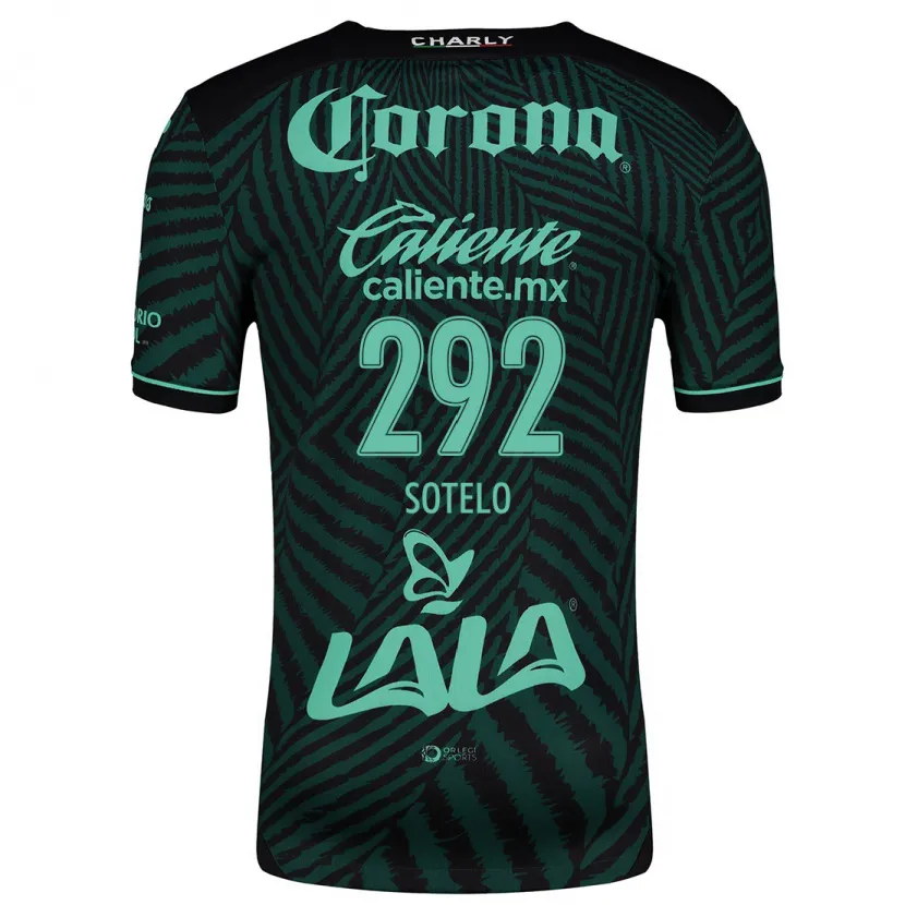 Danxen Mænd José Sotelo #292 Sort Grøn Udebane Spillertrøjer 2024/25 Trøje T-Shirt