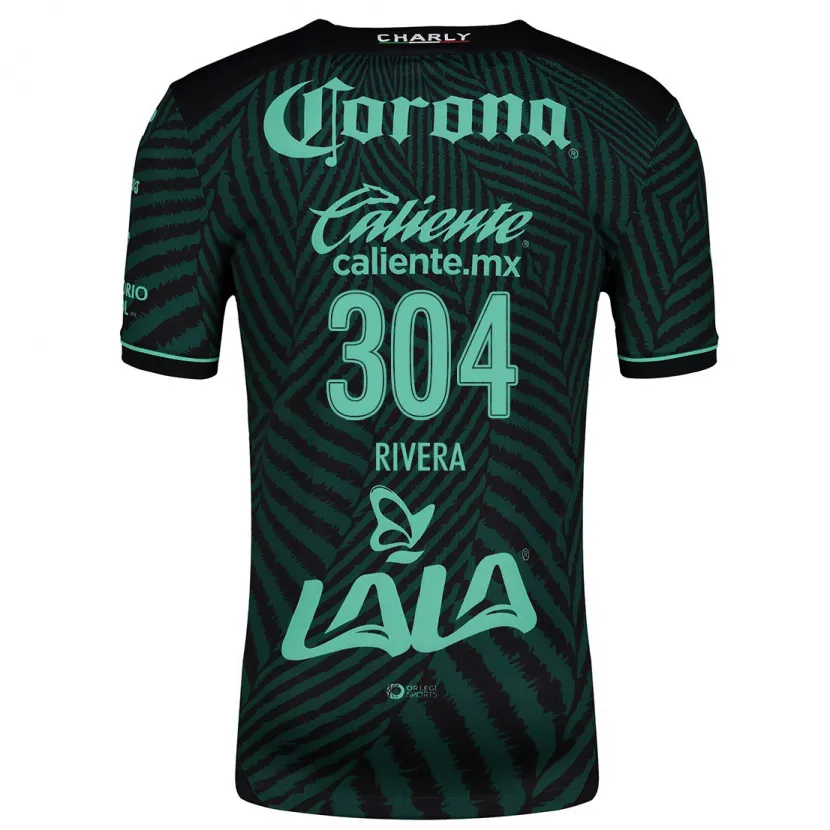 Danxen Mænd Jorge Rivera #304 Sort Grøn Udebane Spillertrøjer 2024/25 Trøje T-Shirt