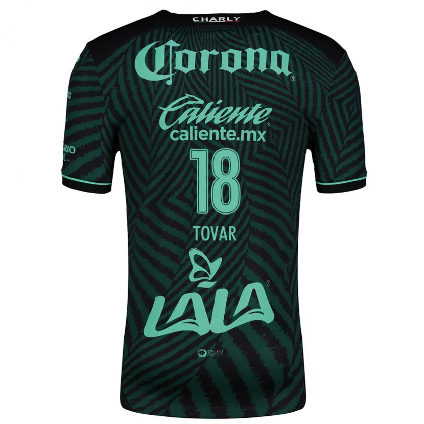 Danxen Mænd Arlett Tovar #18 Sort Grøn Udebane Spillertrøjer 2024/25 Trøje T-Shirt