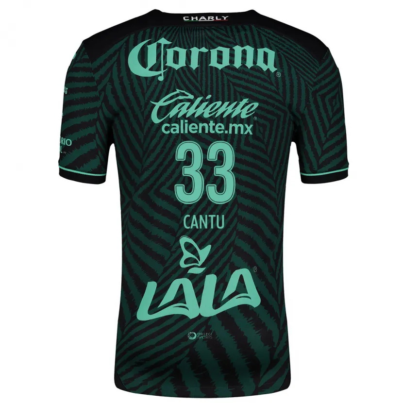 Danxen Mænd Aida Cantú #33 Sort Grøn Udebane Spillertrøjer 2024/25 Trøje T-Shirt