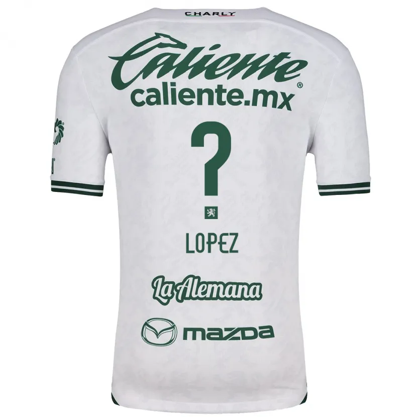 Danxen Mænd Nicolás López #0 Hvid Grøn Udebane Spillertrøjer 2024/25 Trøje T-Shirt