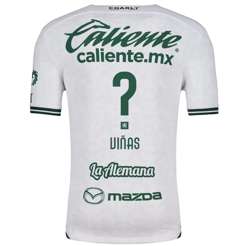 Danxen Mænd Federico Viñas #0 Hvid Grøn Udebane Spillertrøjer 2024/25 Trøje T-Shirt