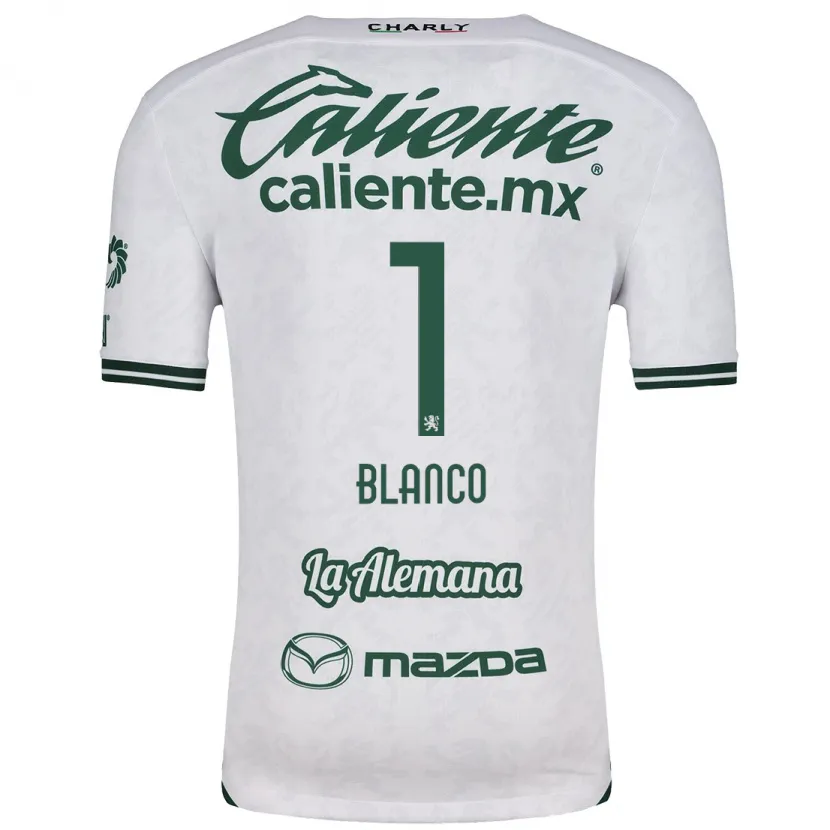 Danxen Mænd Alfonso Blanco #1 Hvid Grøn Udebane Spillertrøjer 2024/25 Trøje T-Shirt