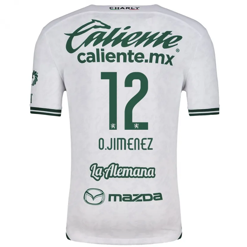 Danxen Mænd Óscar Jiménez #12 Hvid Grøn Udebane Spillertrøjer 2024/25 Trøje T-Shirt