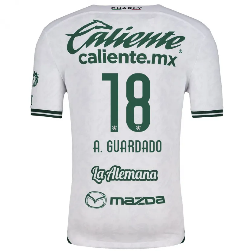 Danxen Mænd Andrés Guardado #18 Hvid Grøn Udebane Spillertrøjer 2024/25 Trøje T-Shirt
