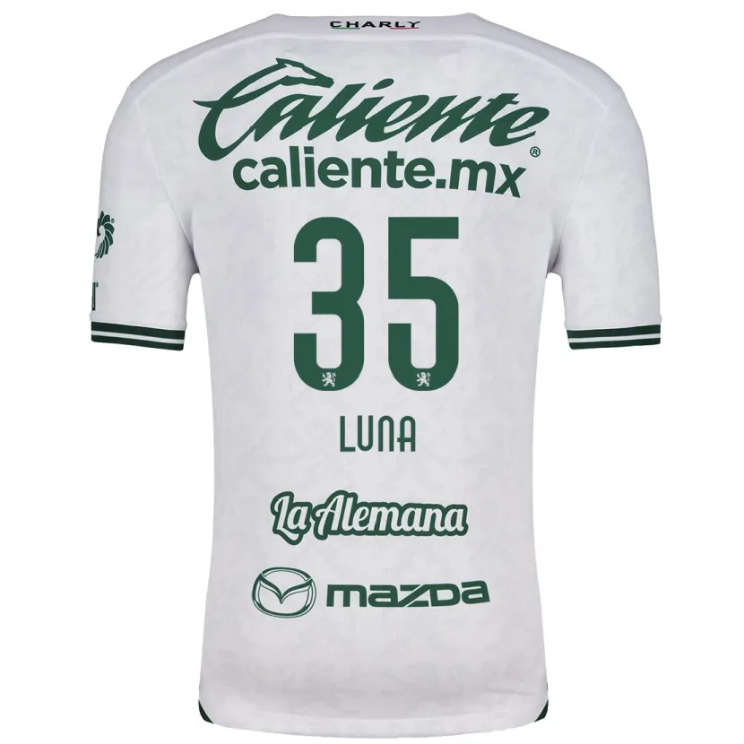 Danxen Mænd Diego Luna #35 Hvid Grøn Udebane Spillertrøjer 2024/25 Trøje T-Shirt