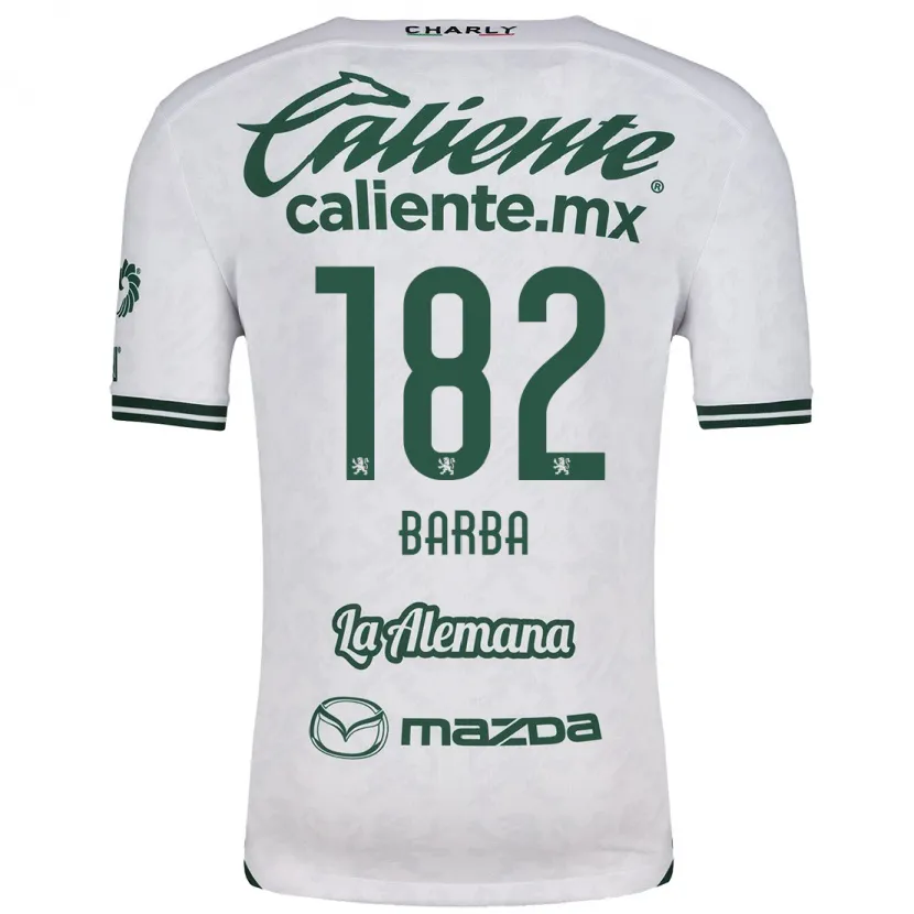 Danxen Mænd Austin Barba #182 Hvid Grøn Udebane Spillertrøjer 2024/25 Trøje T-Shirt