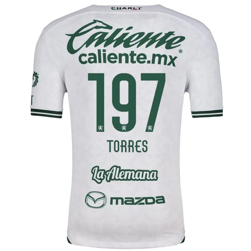 Danxen Mænd Erick Torres #197 Hvid Grøn Udebane Spillertrøjer 2024/25 Trøje T-Shirt